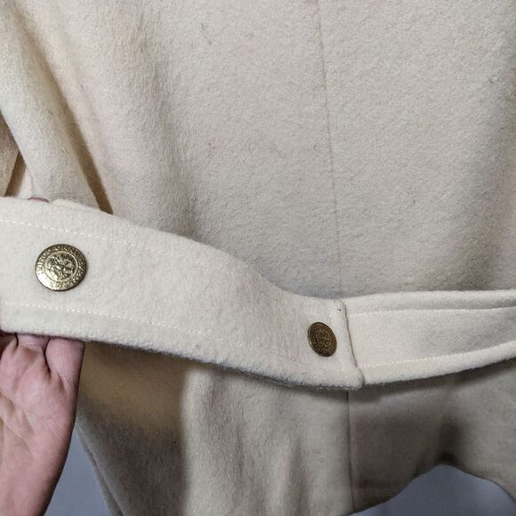 Vintage Luba Paris | Double Breasted Wool Coat with Crest - Picture 7 of 15